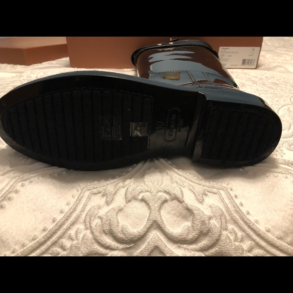 New COACH TALIA Rub/Mat Black Size 10 - Picture 6 of 6